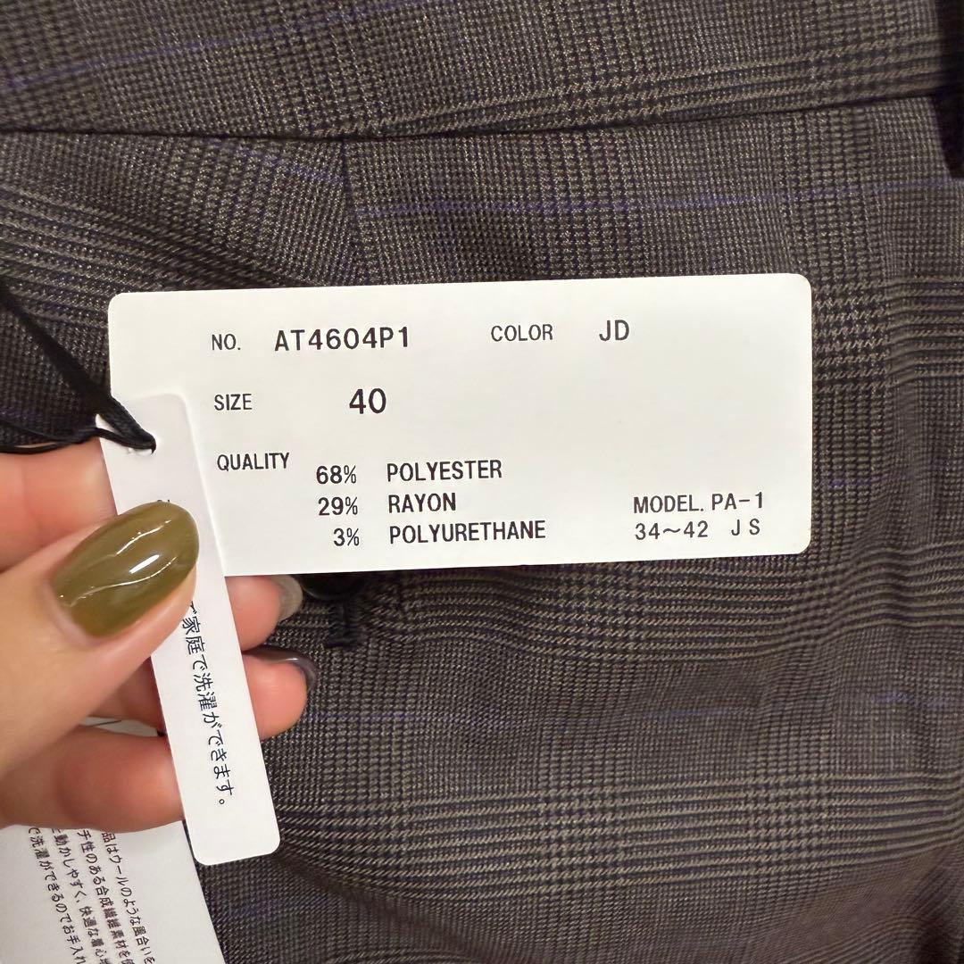 スーツカンパニー グレンチェック スーツ ブラウン 40 ブラウン