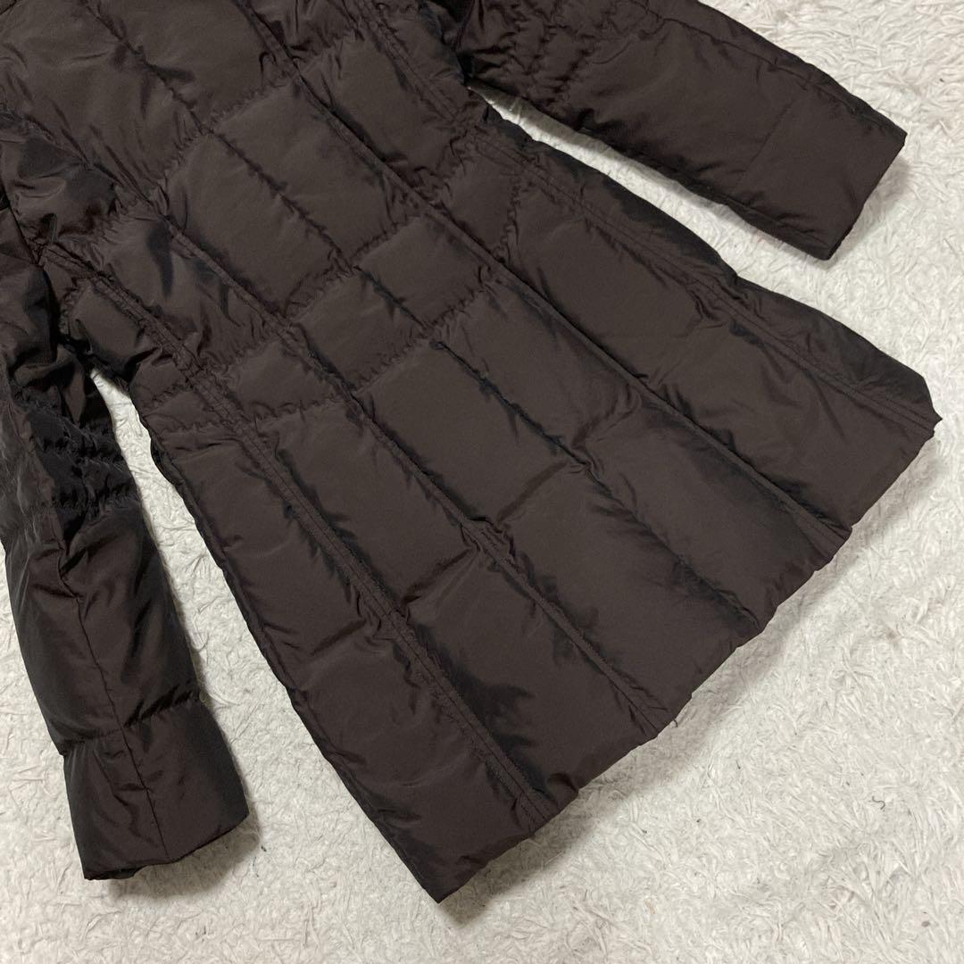 【希少美品】マックスアンドコー　ブラウン　ロングダウンコート　ダブルジップアップ