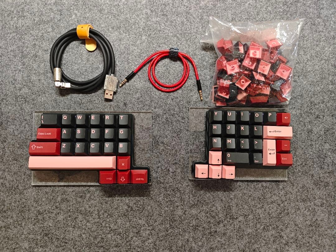 自作分割型キーボード フルセット spaice47