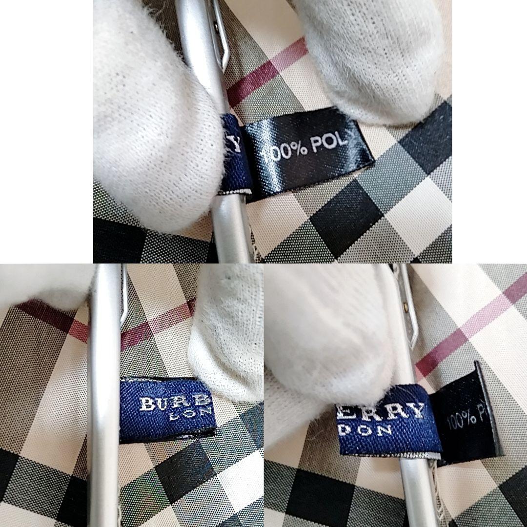 未使用級　バーバリー　雨傘　折りたたみ三つ折り　ノバチェック　自動　軽量傘袋付き