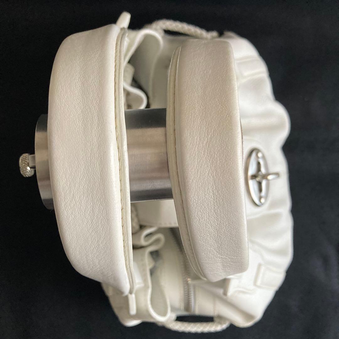 未使用に近い　マルベリー　トートバッグ　グレインレザー　ターンロック　ホワイト