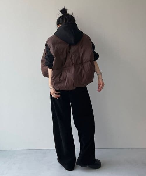 egg down vest / エッグショートダウンベスト ブラウン