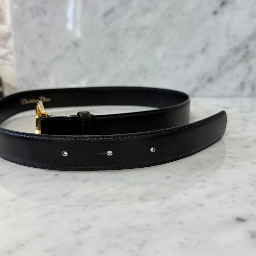 美品 Christian Dior クリスチャンディオール ベルト 本革 CD