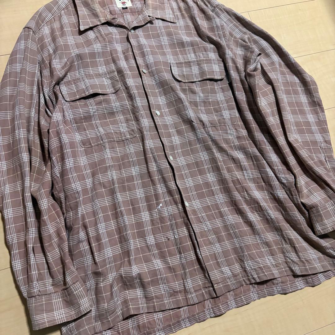 90s OLD STUSSY オープンカラー シャツ 白タグ