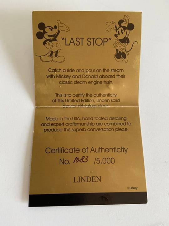 【超レア】ディズニー置時計 限定品 ミッキー＆ドナルド 機関車