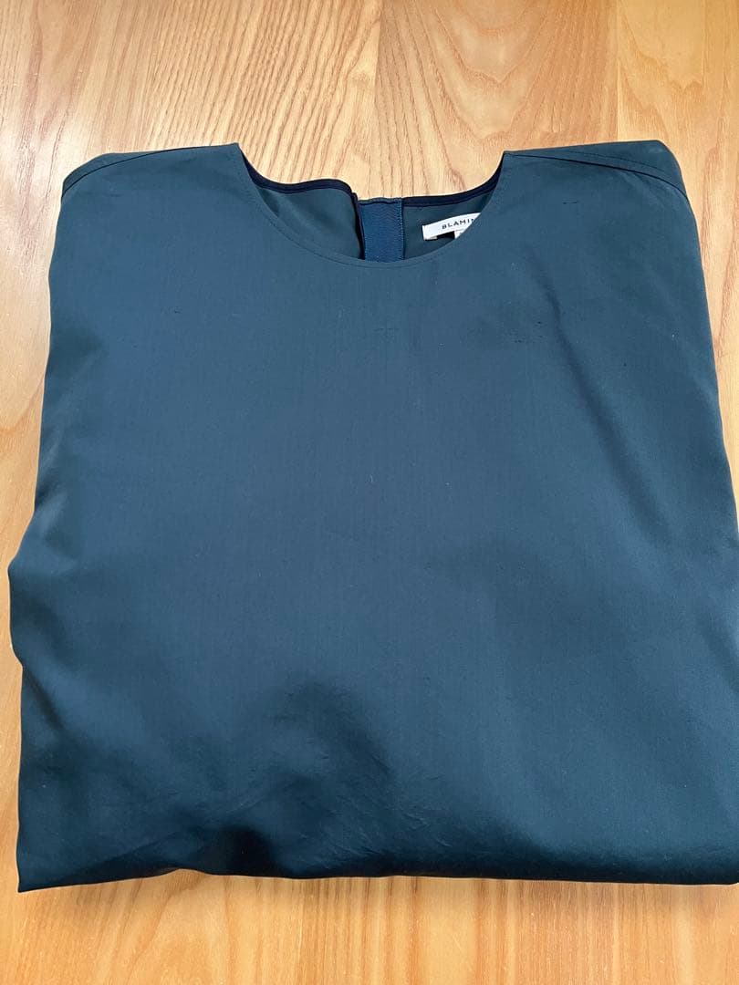 ブラミンク　BLAMINK コットンシルクバックジップ　ブラウス　シャツ　38