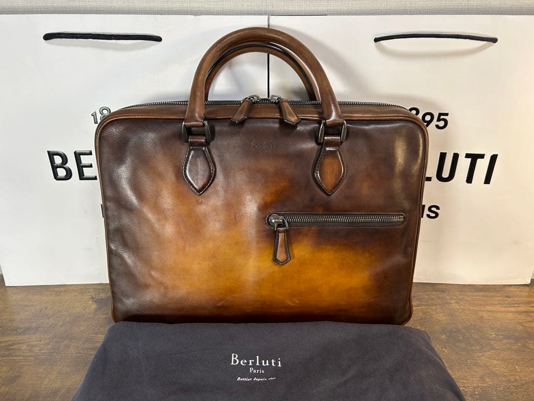 極美品　オルガ期 Berluti アンジュール ヴェネチアレザー ブリーフケース