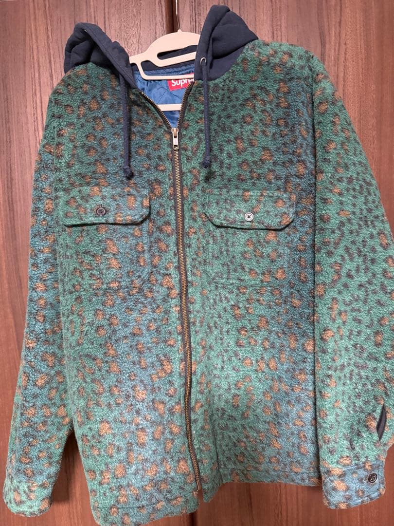 Supreme【23AW】Fleece ZipUp Hooded　Leopard