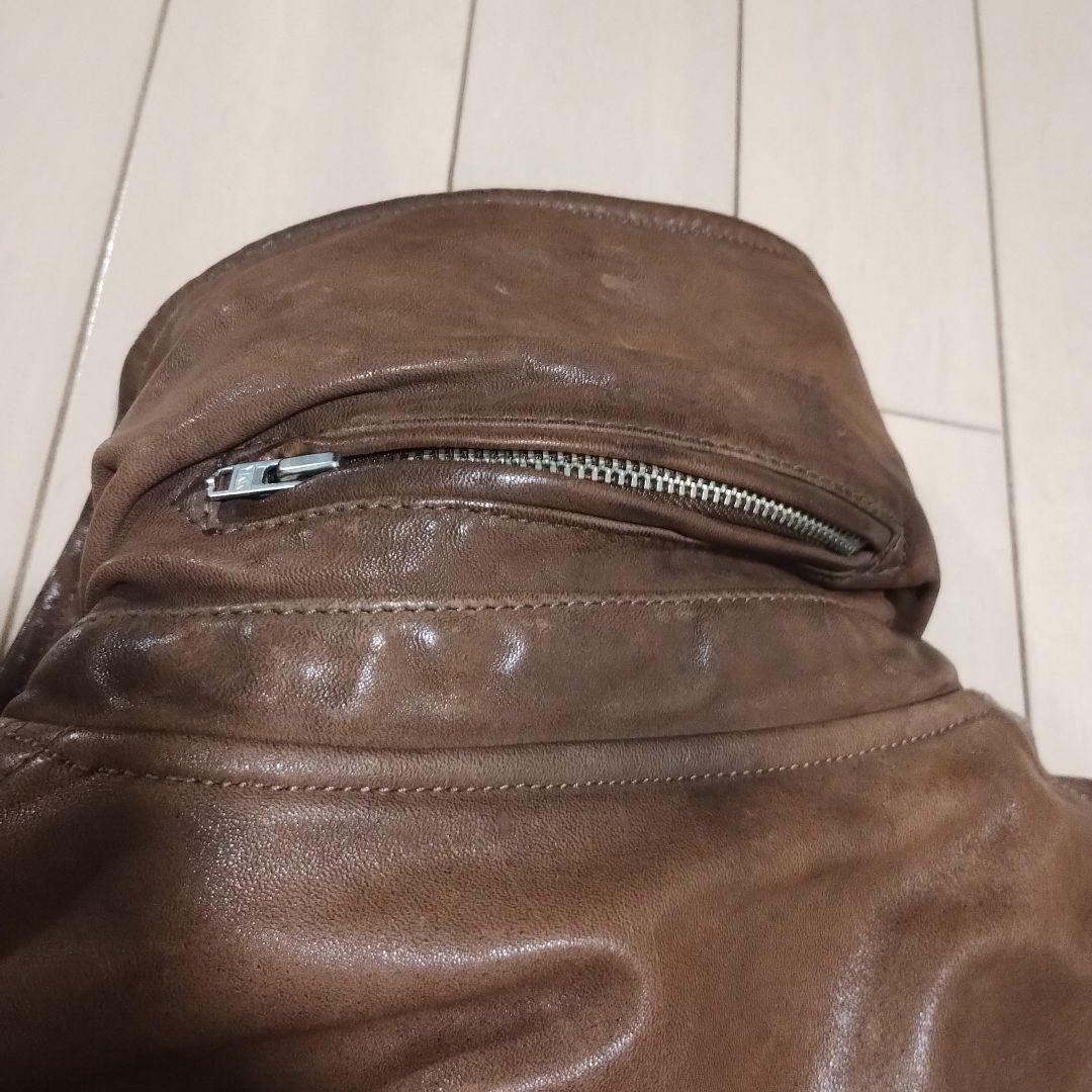 今期売切！TMT 馬革バンダナバイカーレザージャケットHORSELEATHER