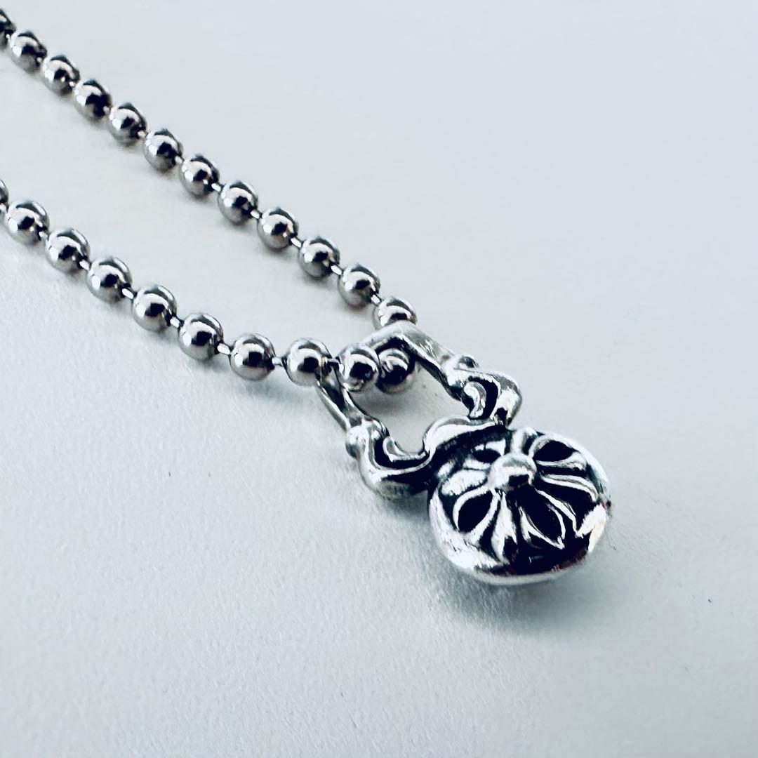 【美品】クロムハーツ クロスボール ネックレス ファスナーパーツ 紙袋＆布袋付き