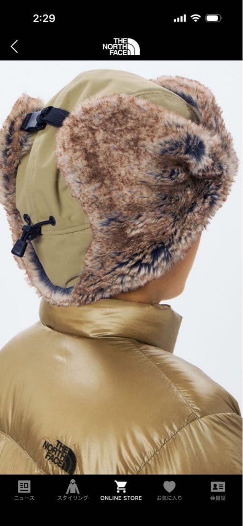 THE NORTH FACE インサレーションボンバーキャップ　カーキ未使用L