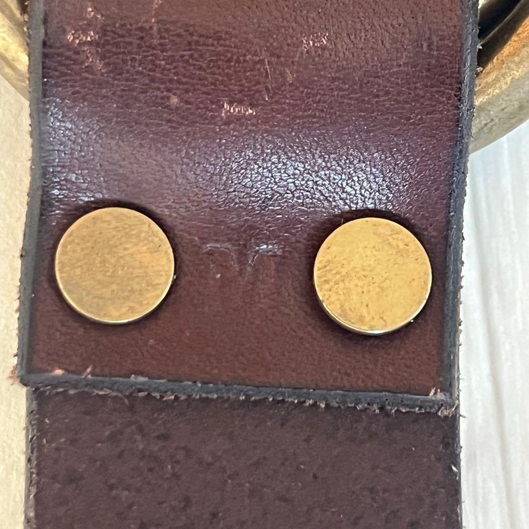 未使用品 希少 vasco レザーリングベルト VS-600 茶色 M アメカジ