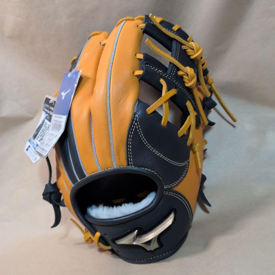 ミズノ:右投げ用:軟式用グラブ:内野手用:サイズ9:DブルーXオレンジ