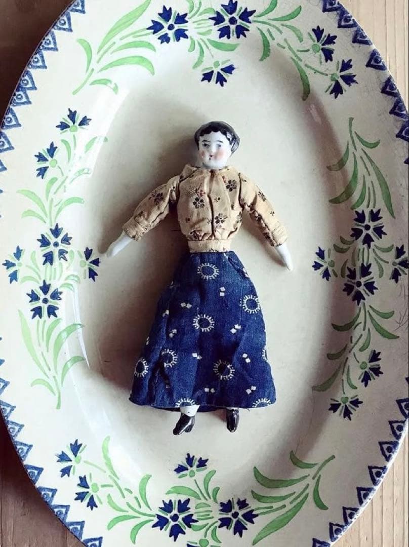 アンティーク　チャイナヘッドドール　16センチ　ドイツ