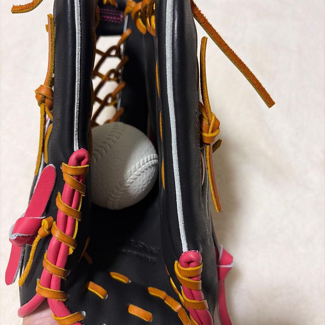 本日限定プロステイタス軟式外野用　桜刺繍　湯もみ型付け済即使用可　袋付新品未使用