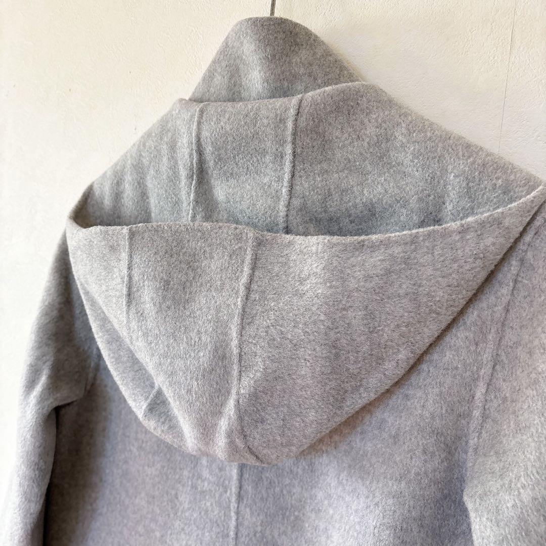 美品✨Theory カシミヤ混ダッフルコート ダブルフェイス グレー S