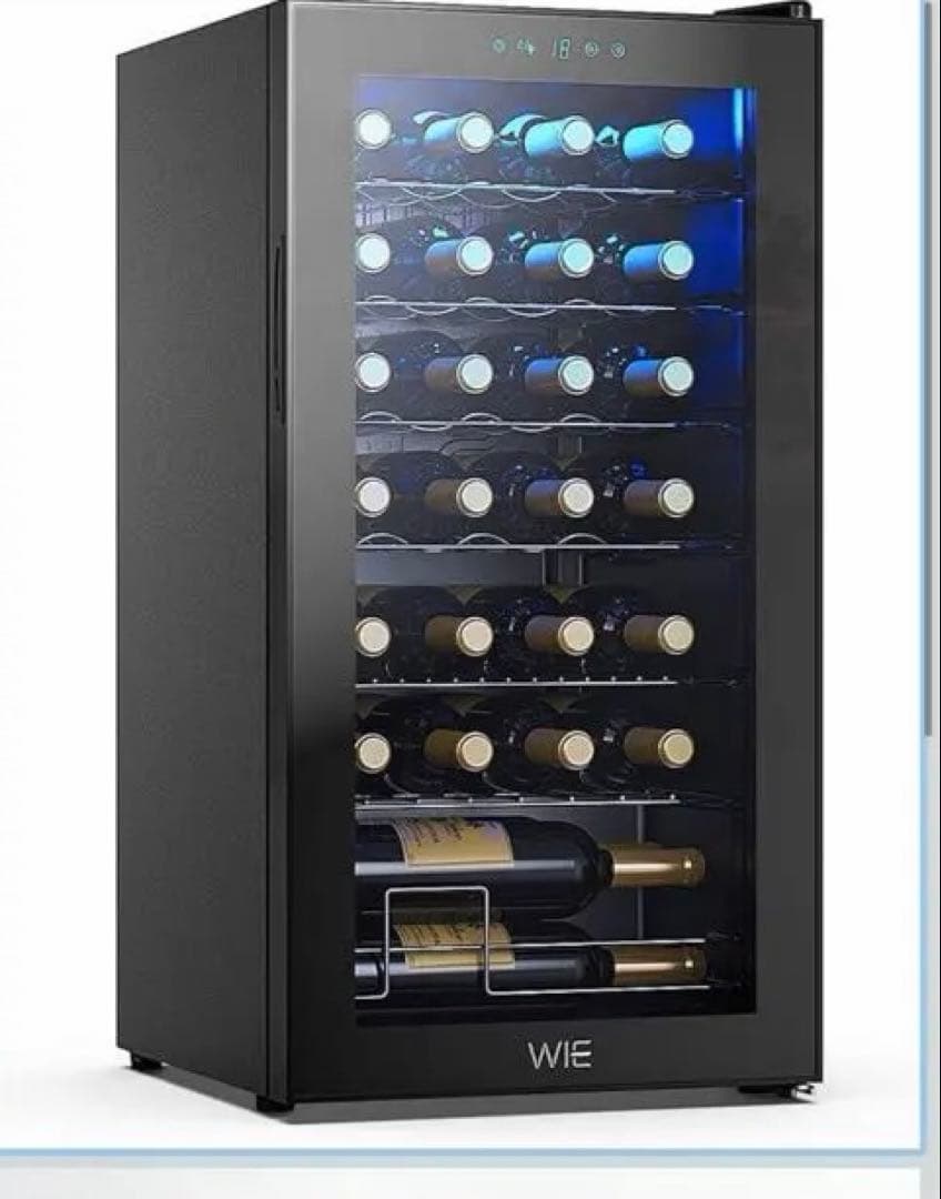 WIE ワインセラー 28本収納 コンプレッサー式 ワイン付き