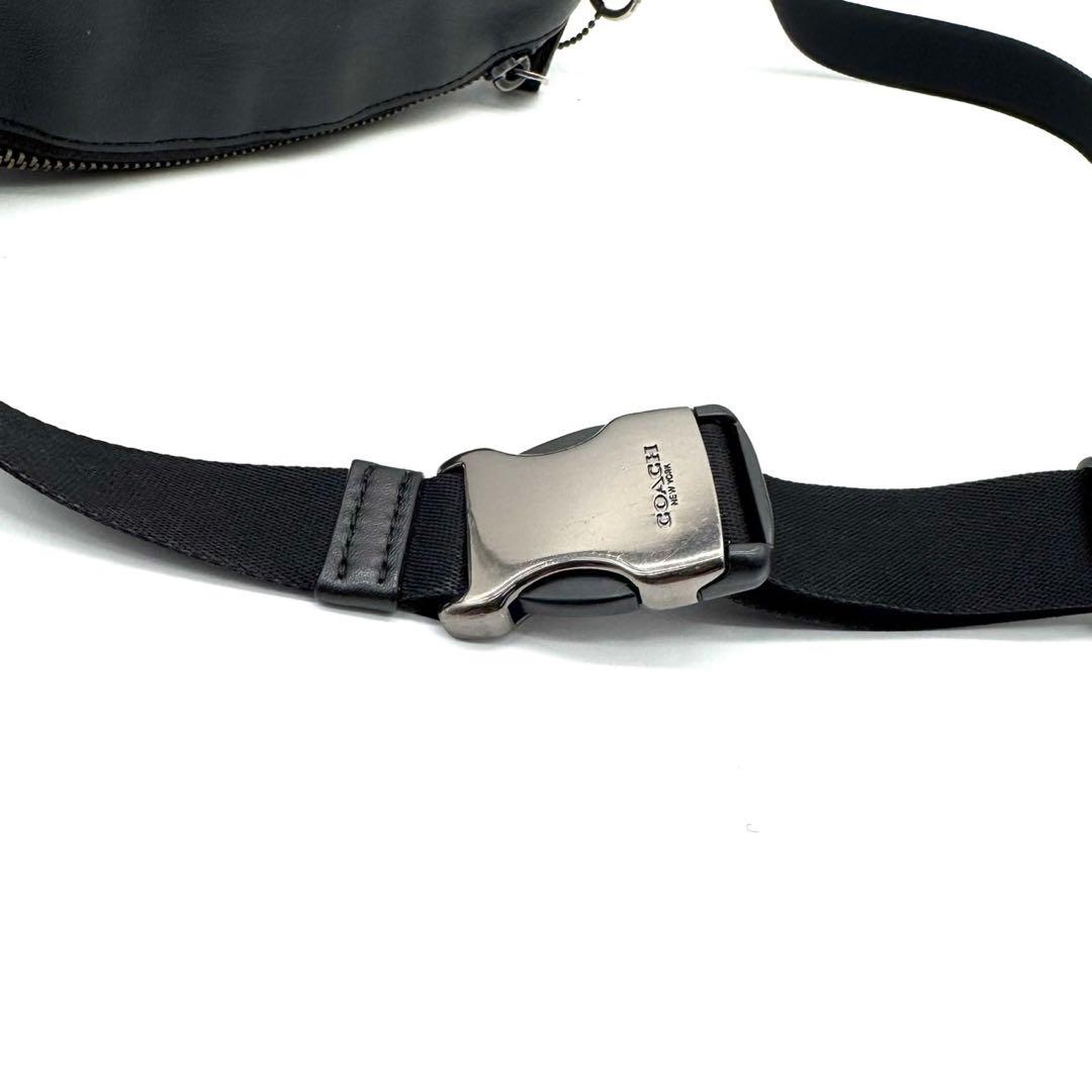 極美品✨コーチ ボディバッグ ウエストバッグ シグネチャー ブラック&グレー