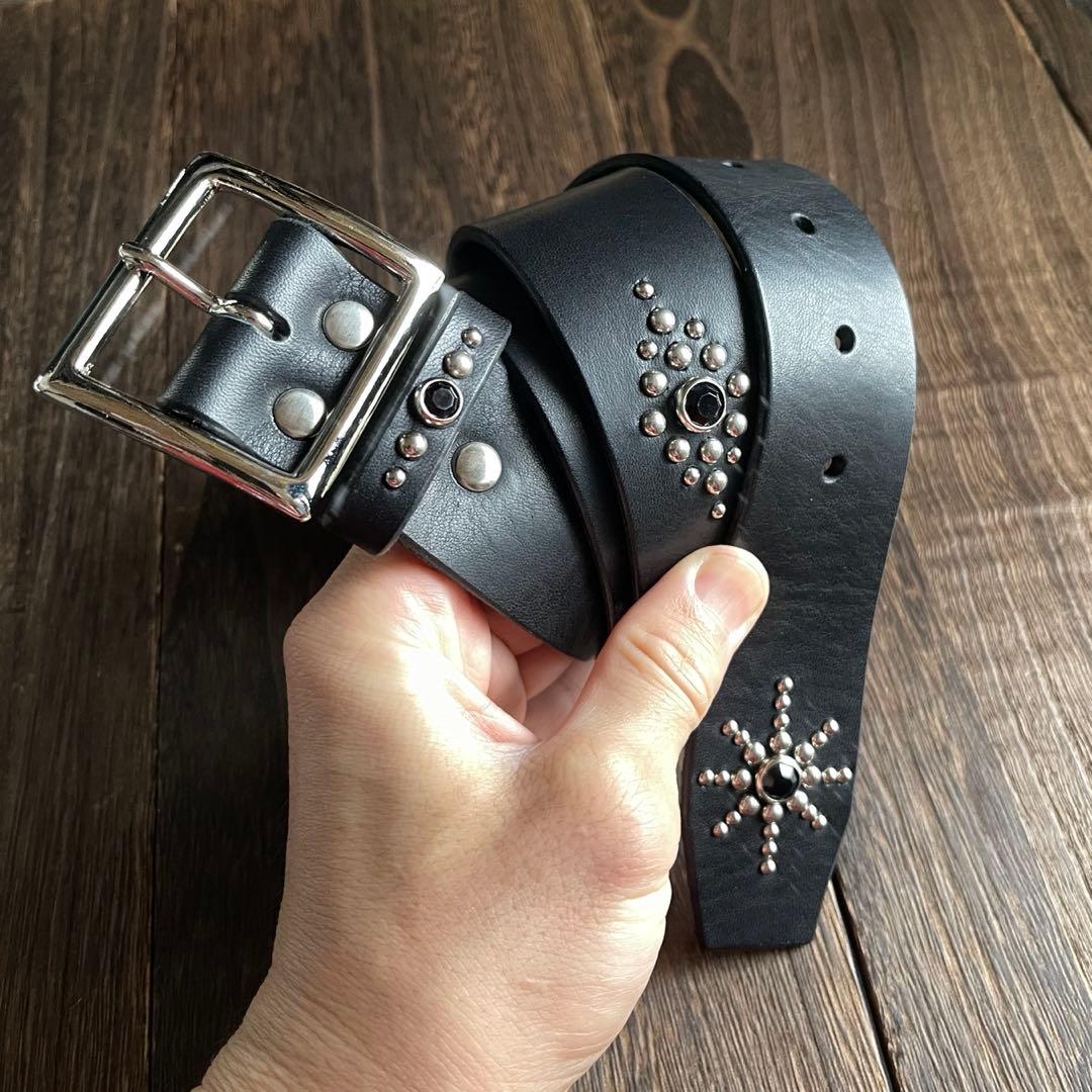 ディッキーズ874専用スタッズベルト　シルバー　オイルドレザーHTC CALEE