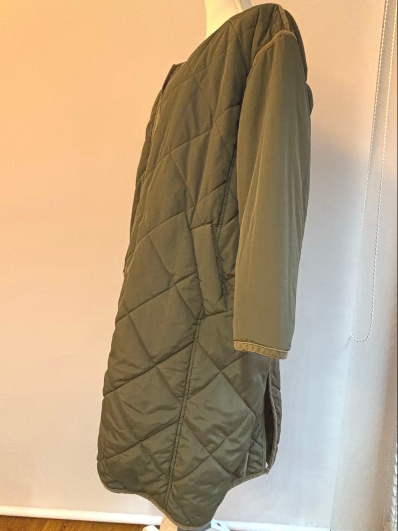 ライナーコート付きオリーブグリーン モッズコート フード付き　38サイズ