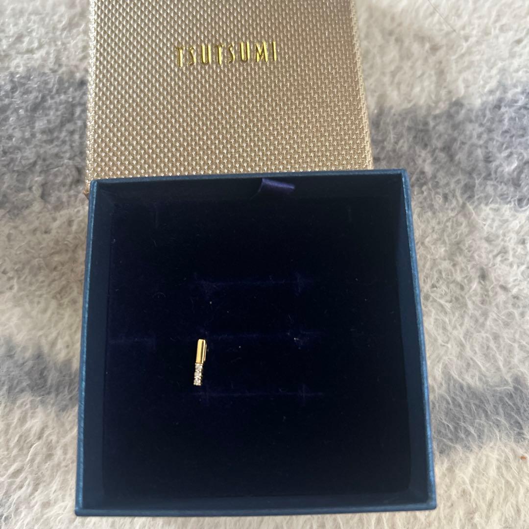 TSUTSUMI ゴールド 片耳用ピアス18金ダイヤ