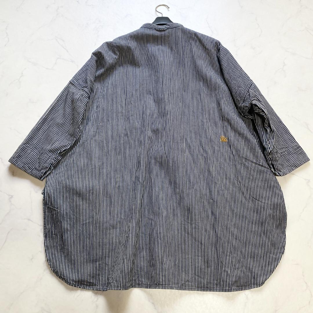 美品✨45R ONEONE いろいろデニムのプルフリルチュニック インディゴ