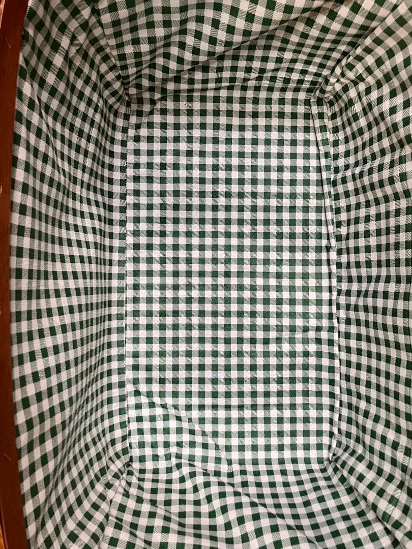 PETERBORO社 ピーターボロ ピクニックバスケット蓋付き ギンガムチェック