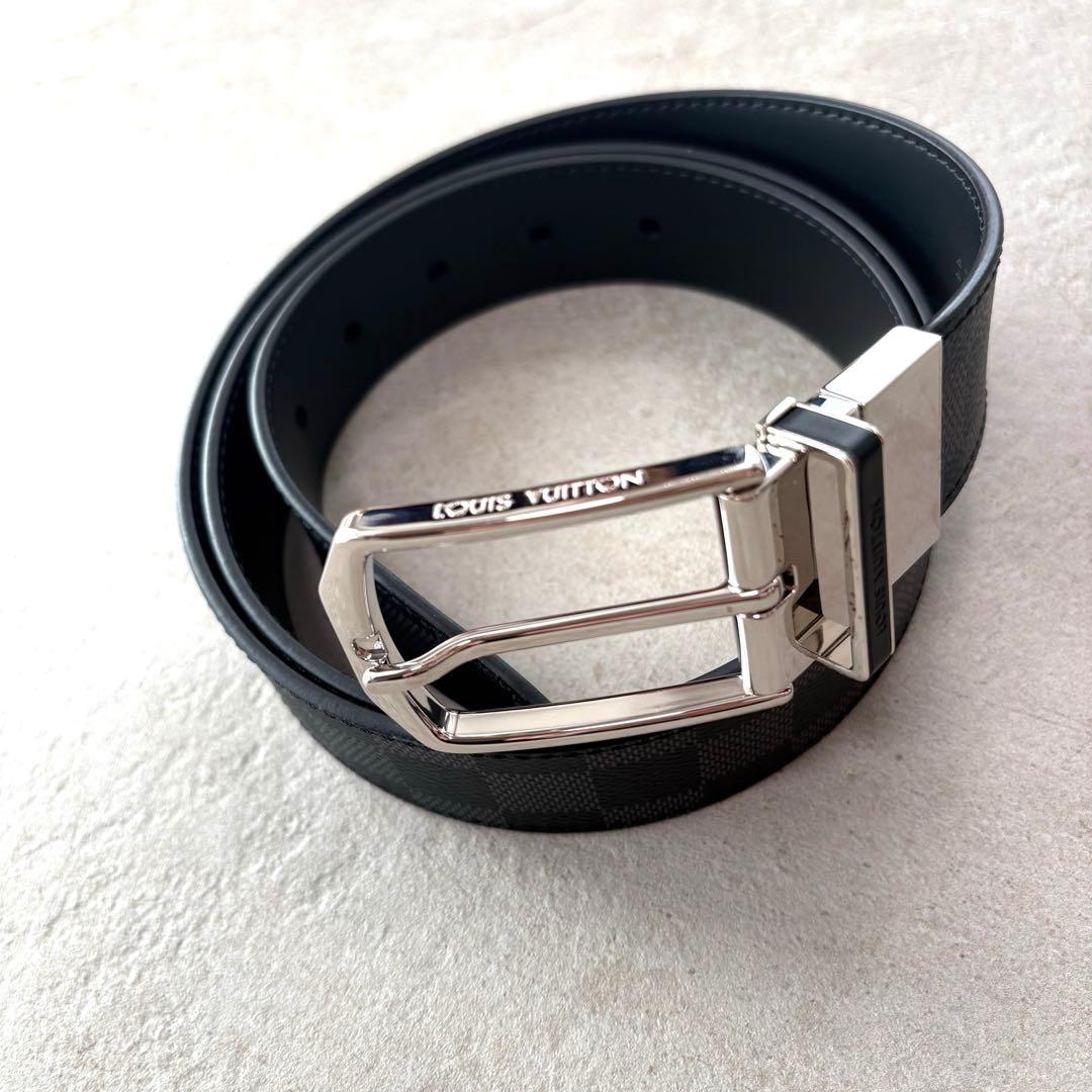 【新品未使用】ルイヴィトン ベルト M9074 ダミエ リバーシブル 110