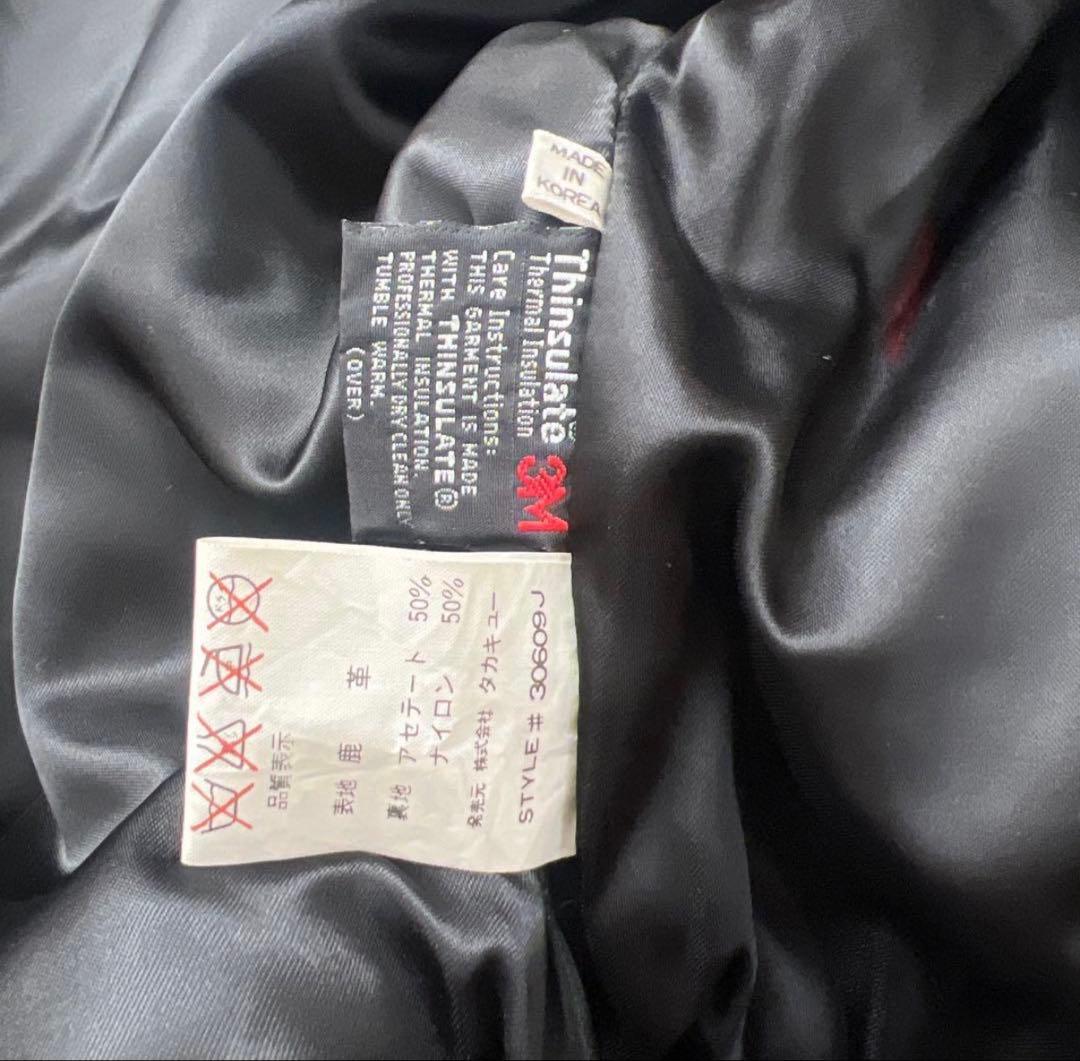 Robert Comstock　鹿革　短丈　レザー　ボンバージャケット　S