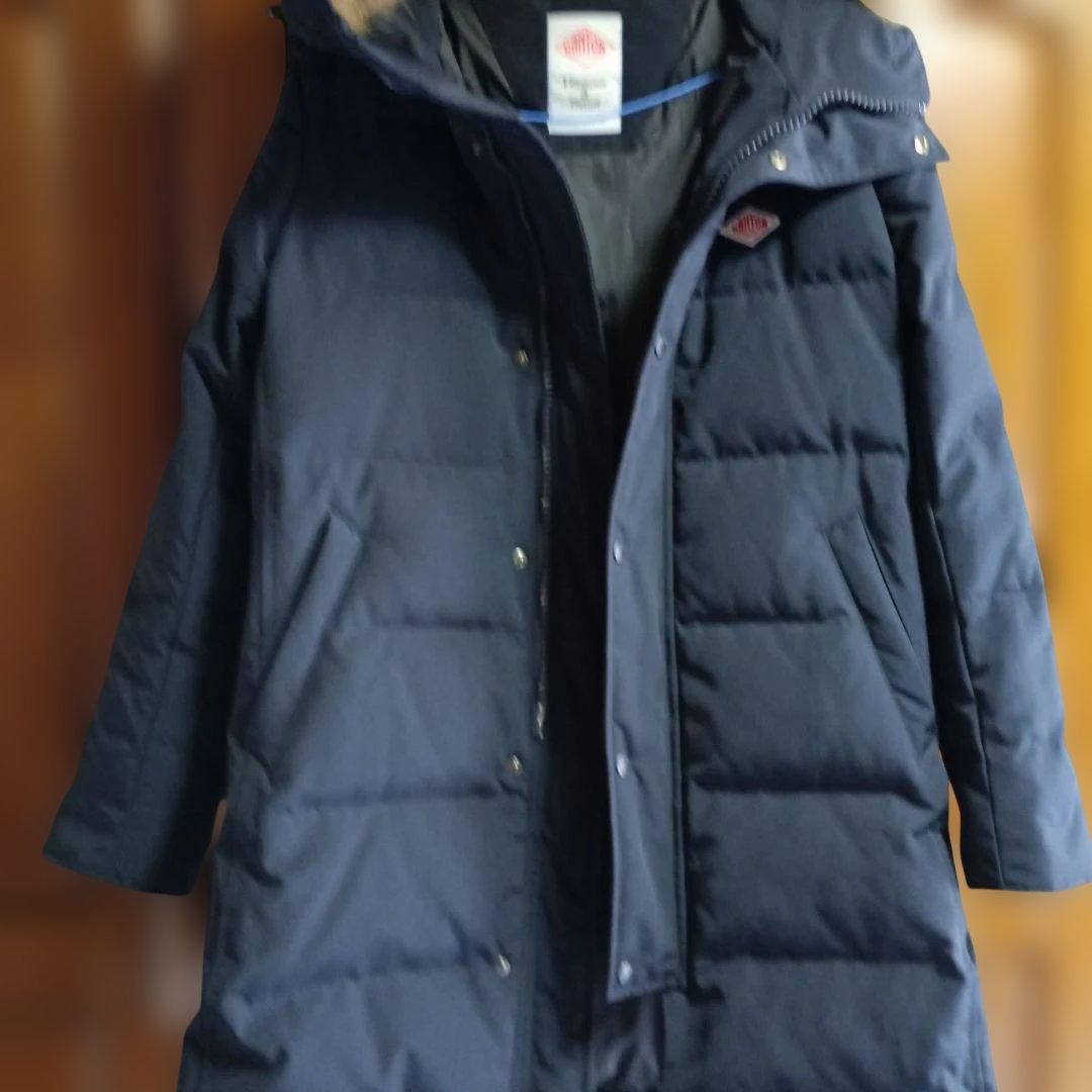 DANTON フード付きダウンジャケット ネイビー