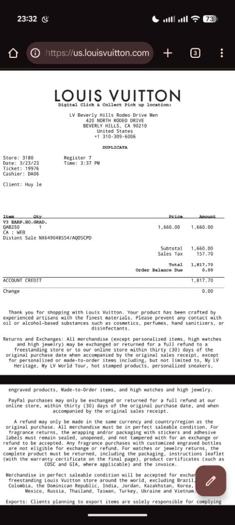 LOUIS VUITTON HORIZON ワイヤレスイヤホン QAB250