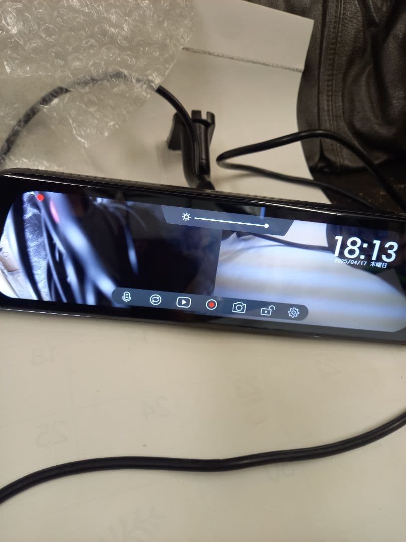 動作確認済　AUTO-VOX　ZJ-V5pro　ミラー型ドラレコ　前後カメラ