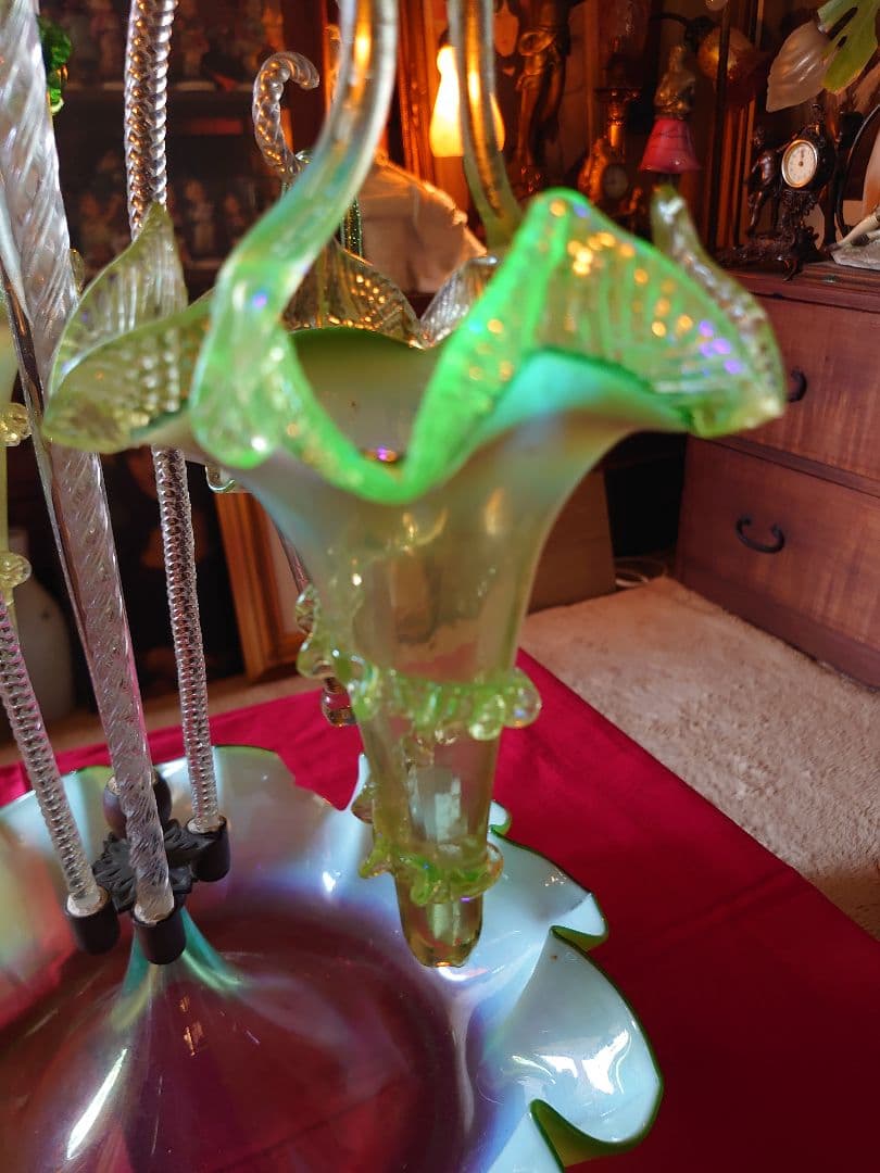 フランス1890s'ヴィクトリアイパーン グリーンオパールセント ヴァセリンSP