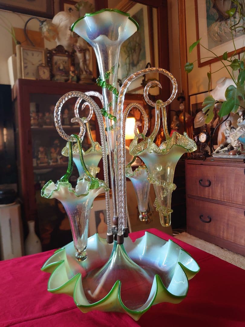 フランス1890s'ヴィクトリアイパーン グリーンオパールセント ヴァセリンSP