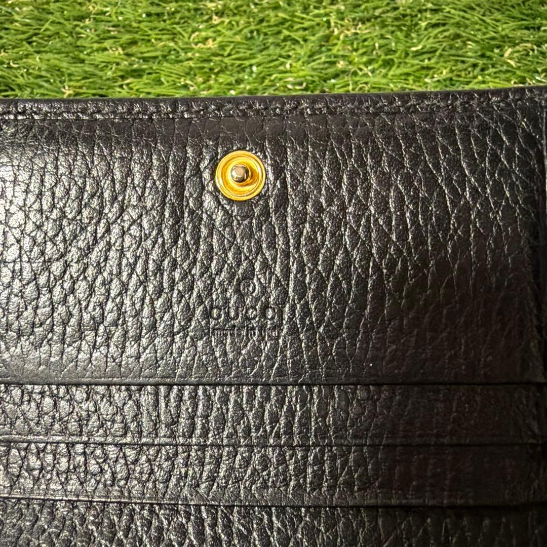 GUCCI＊GG マーモント レザー 二つ折り 財布
