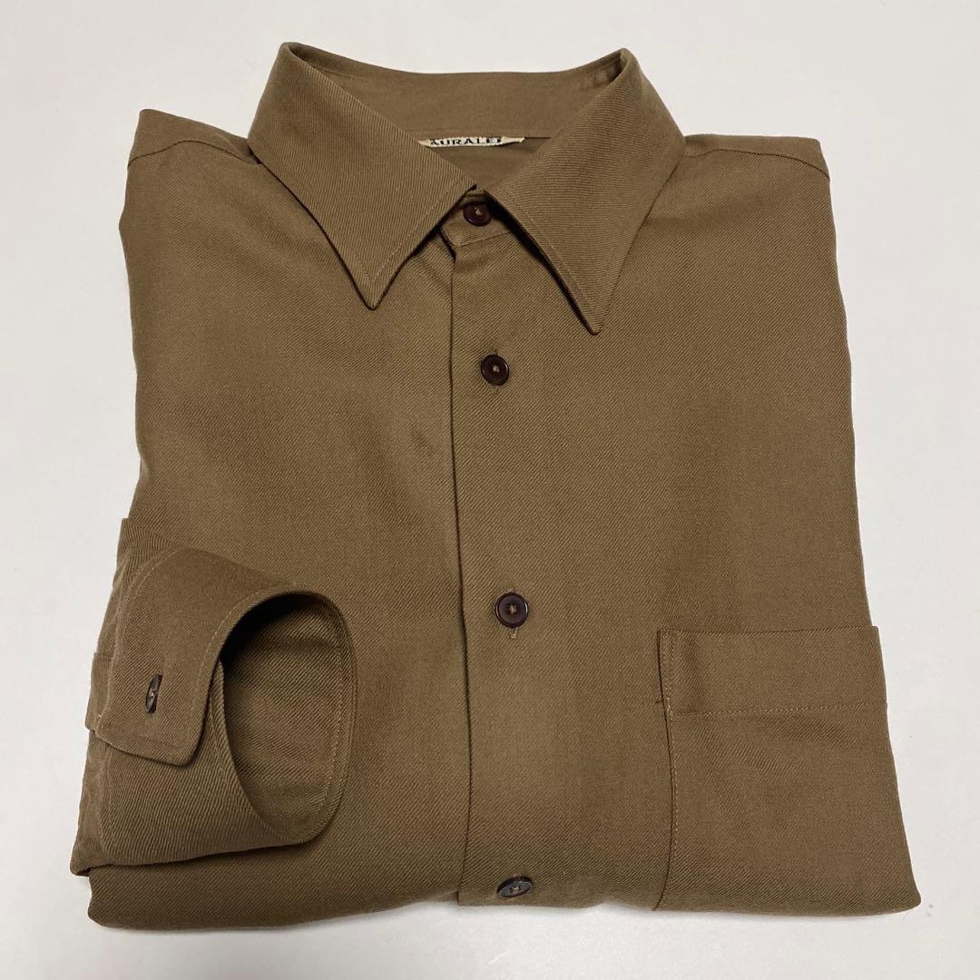 トップス AURALEE SUPER LIGHT WOOL SHIRTS