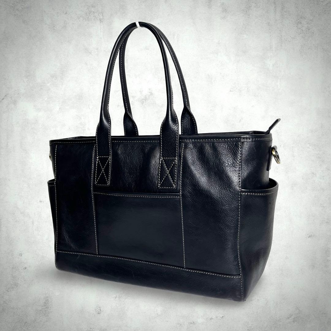 美品✨MORAL CODE オールレザー ビジネス トートバック