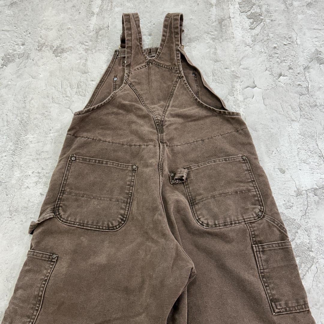ふ*ぅ様 カーハート　USA製　ダブルニー　ストリート　オーバーオール　古着　茶