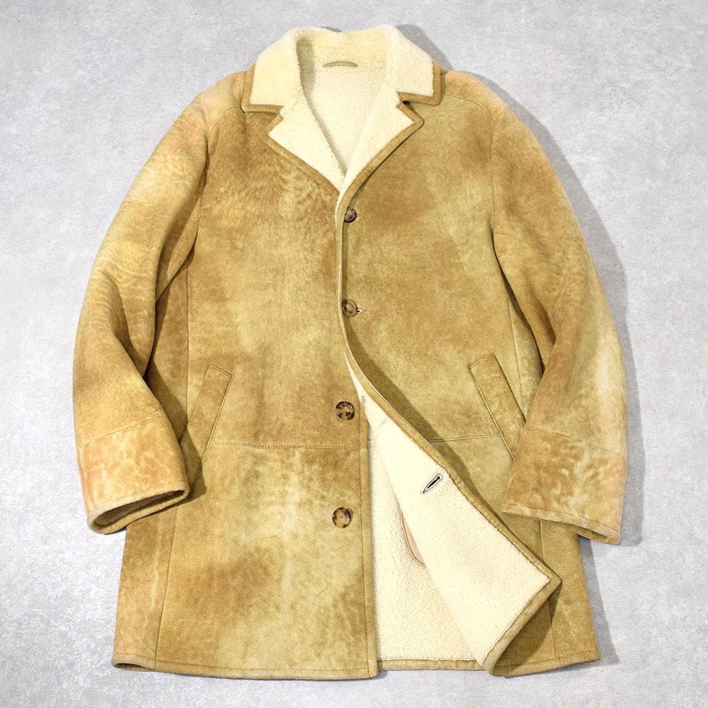 イタリア製 ENRICO MANDELLI 高級ベビーラム ムートンコート 50