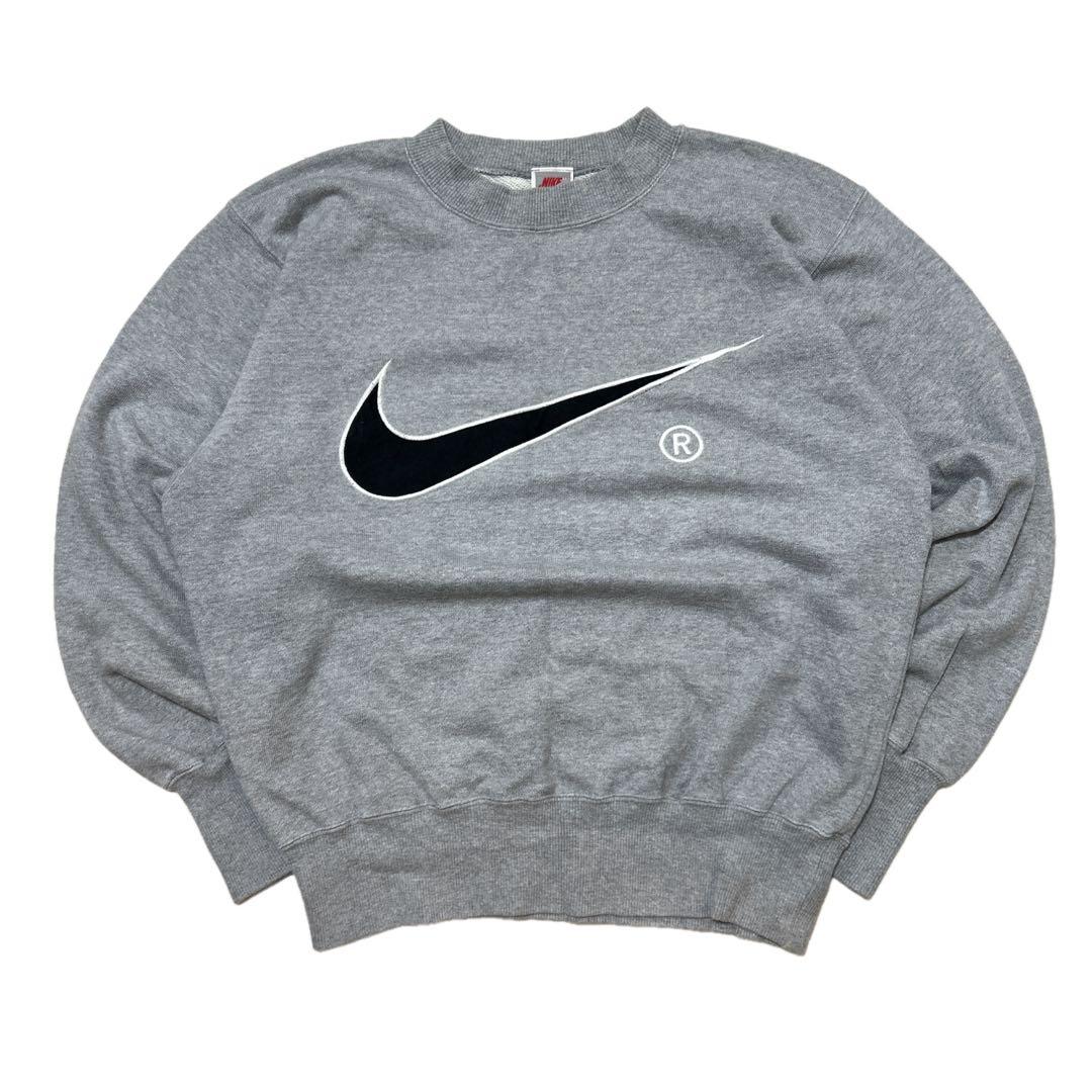 90s NIKE ナイキ スウェット トレーナー ナイキスウォッシュ グレー M