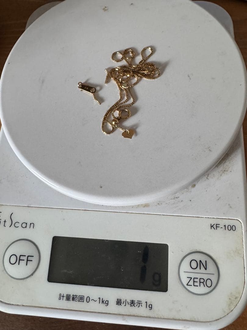 切れたK18 ネックレス 1g