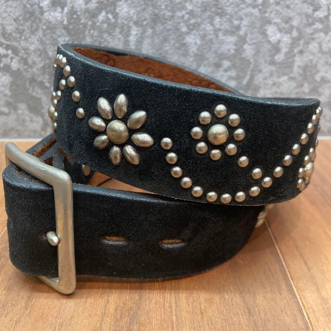 希少美品HTC フラワーシルバースタッズ スタンダードカリフォルニア スエード