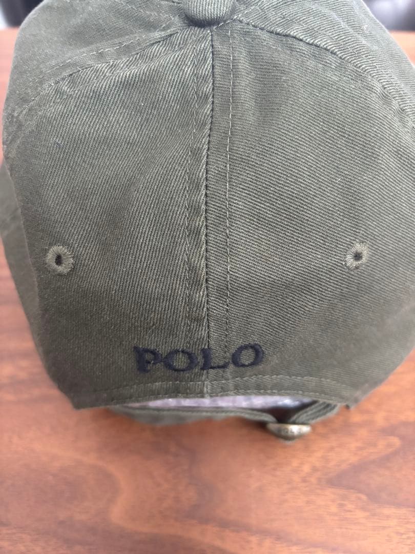 Poloラルフローレン刺繍ロゴ コットンキャップ オリーブ カーキ 新品未使用