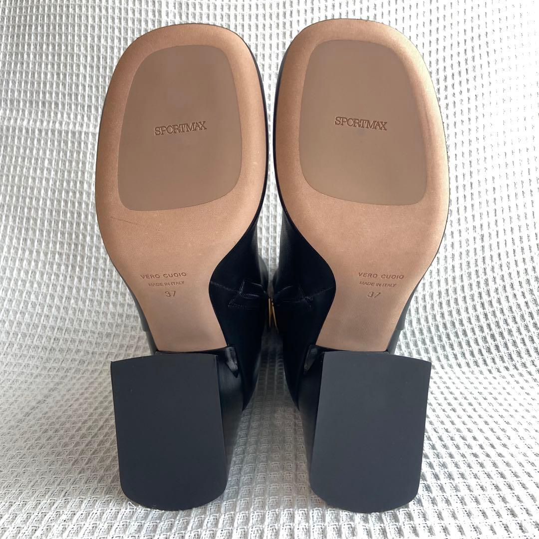 極美品 Max Mara スポーツマックス サイドジップ ブーツ 37 黒 袋付