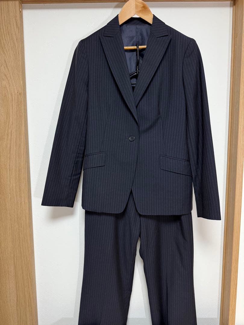 美品 ニューヨーカー パンツ スーツセットアップ ネイビー 13AR XL