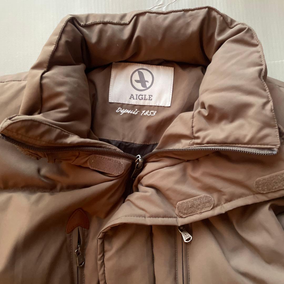 訳あり！AIGLE（エーグル）ダウンジャケット　XL相当 キャメル　アウトドア