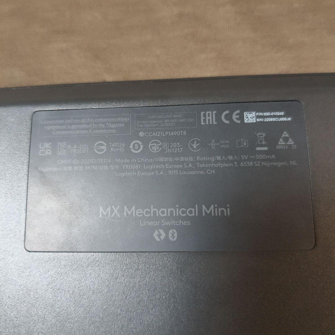 Logitech MX Mechanical Mini グレー US配列