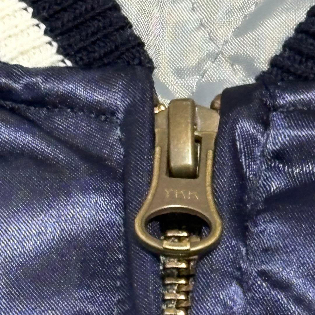 プリンス商会 55周年モデル スカジャン L ネイビー系×シルバー 刺繍 日本製