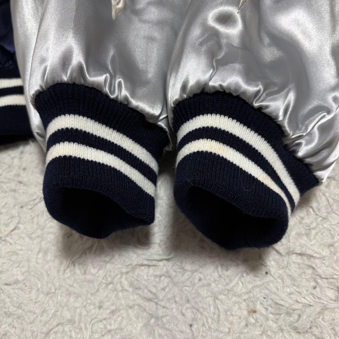 プリンス商会 55周年モデル スカジャン L ネイビー系×シルバー 刺繍 日本製