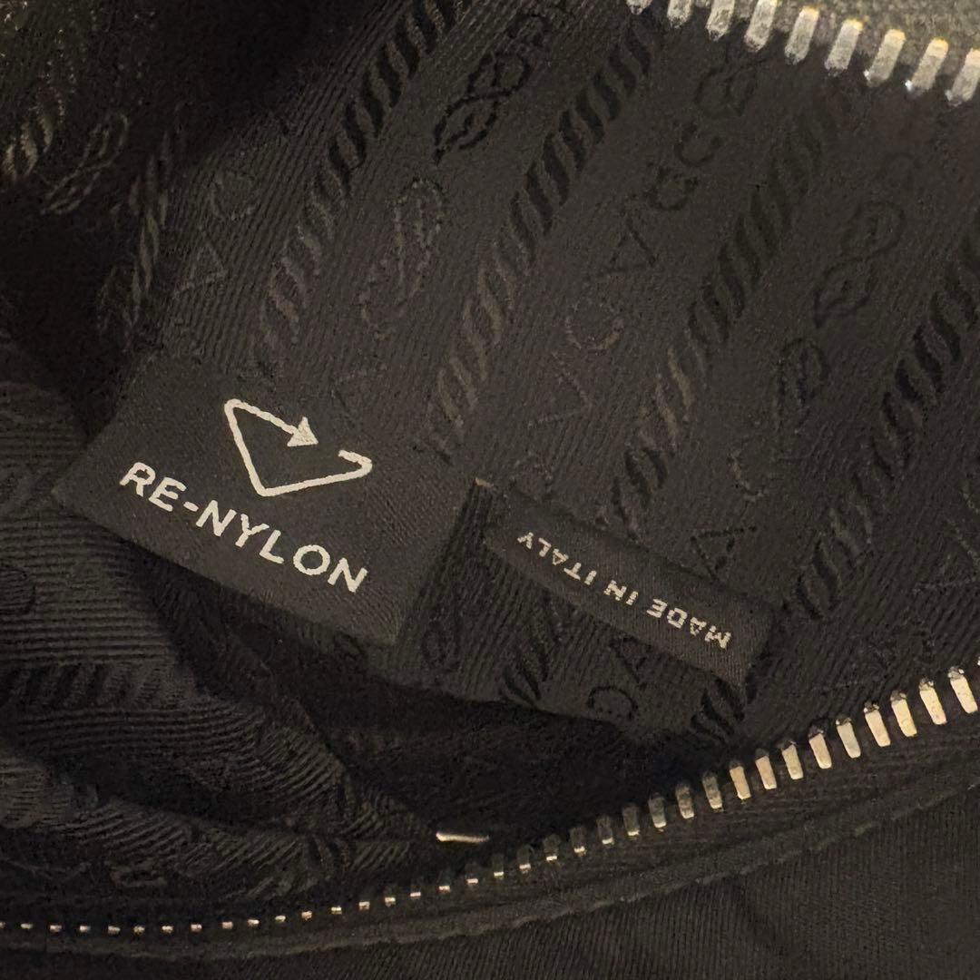 【希少 美品】プラダ リナイロン テスート トートバッグ レザーコンビ 黒